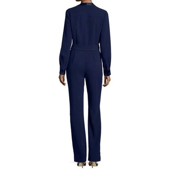Diane Von Furstenberg Margot Long Sleeve Wrap Style Jumpsuit - Picture 3 of 15